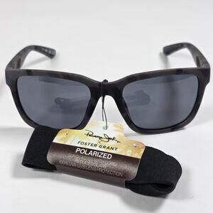 Foster Grant Polarized Sunglasses Unisex Black Camo Frame UV Protection